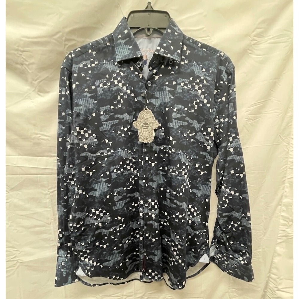 Luchiano Visconti Black Limited Print New Men's Dress Shirts Lot of 5